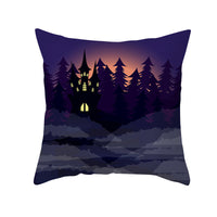 HKM-968723 Cartoon Velvet Pumpkin Head Pillowcase for Halloween Decor - 45x45cm, Geometric Design