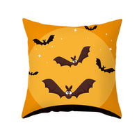 HKM-968723 Cartoon Velvet Pumpkin Head Pillowcase for Halloween Decor - 45x45cm, Geometric Design