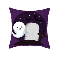 HKM-968723 Cartoon Velvet Pumpkin Head Pillowcase for Halloween Decor - 45x45cm, Geometric Design