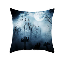 HKM-968723 Cartoon Velvet Pumpkin Head Pillowcase for Halloween Decor - 45x45cm, Geometric Design