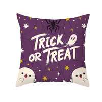 HKM-968723 Cartoon Velvet Pumpkin Head Pillowcase for Halloween Decor - 45x45cm, Geometric Design