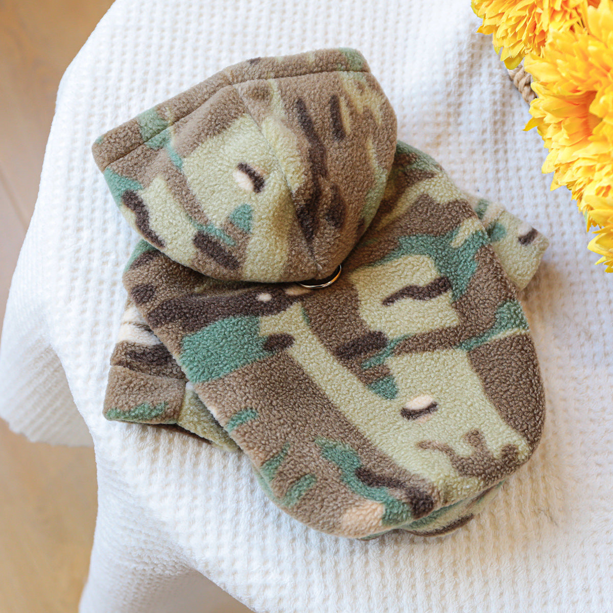 HKM-968915 Camouflage Pet Sweater - Casual Polyester Clothing for Dogs, Size XS to XL