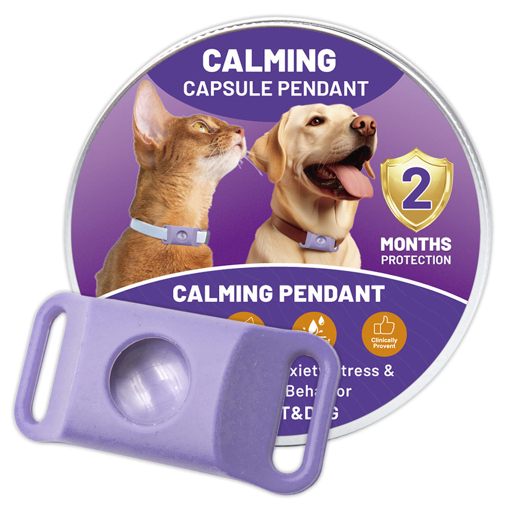 HKM-969043 Pet Calm Soothing Buckle for Dogs and Cats - Anti-Stress Mood Support - Purple & Green Options