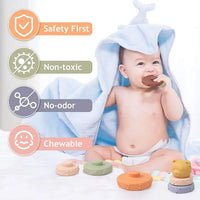 HKM-969171 Soft Baby Stacking & Nesting Circle Toy - Educational Building Rings for Kids 0-14 Years