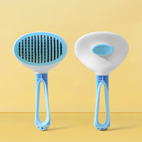 HKM-969427 Pet Hair Removal Comb with TPR Steel Needle - Coarse Needle, Available in Blue, Pink, and Gray, 10x3x19cm