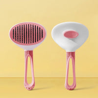 HKM-969427 Pet Hair Removal Comb with TPR Steel Needle - Coarse Needle, Available in Blue, Pink, and Gray, 10x3x19cm