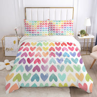 HKM-969491 Cartoon Geometric Pattern Digital Print Bedding Set in Various Sizes
