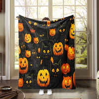 HKM-969491 Geometric Pattern Flannel Blanket in Multiple Sizes for Year-Round Comfort