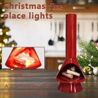 HKM-969619 Luminous Christmas Fireplace Decoration - 9x21.5cm Red, White, Yellow, Blue Light Display
