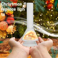 HKM-969619 Luminous Christmas Fireplace Decoration - 9x21.5cm Red, White, Yellow, Blue Light Display