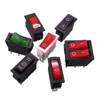 HKM-969683 3-Pin KCD3 Series Rocker Switch with Light for Household Appliances and Equipment