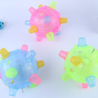 HKM-969683 Dancing Glow Ball for Dogs - Interactive Jumping Toy with Lights and Sounds