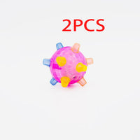HKM-969683 Dancing Glow Ball for Dogs - Interactive Jumping Toy with Lights and Sounds