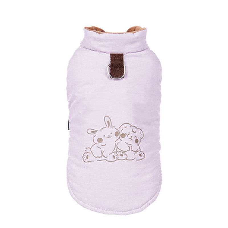 HKM-969811 Cozy Autumn and Winter Cotton Coat for Pets in Light Colors