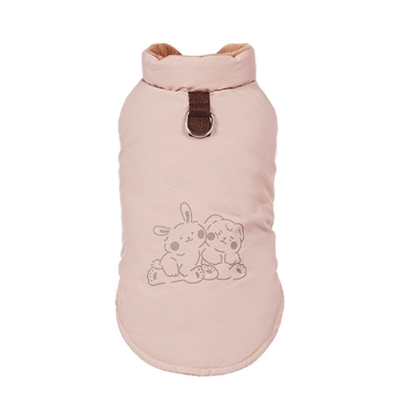 HKM-969811 Cozy Autumn and Winter Cotton Coat for Pets in Light Colors