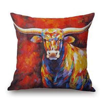 HKM-969875 Animal Art Linen Pillowcase - 45x45CM Simple Modern Design