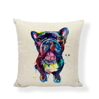 HKM-969875 Animal Art Linen Pillowcase - 45x45CM Simple Modern Design