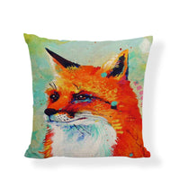 HKM-969875 Animal Art Linen Pillowcase - 45x45CM Simple Modern Design