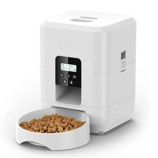 KTX-969939 Automatic 2L Pet Feeder for Cats and Dogs with Slow Feeding Function and Timed Dispensing