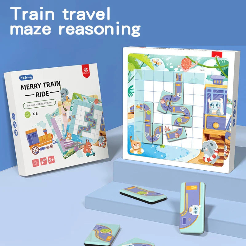 HKM-970067 Magnetic Jigsaw Puzzle Board Game for Children - Educational Labyrinth Toy for Developing Logical Thinking Skills