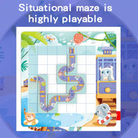 HKM-970067 Magnetic Jigsaw Puzzle Board Game for Children - Educational Labyrinth Toy for Developing Logical Thinking Skills