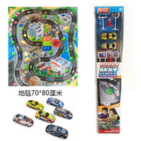 HKM-970131 Children's Educational Play Mat with 2 Cars & Road Signs for Ages 2-4