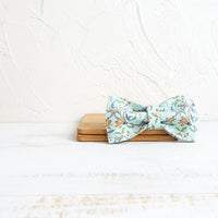 HKM-970195 Floral Print Dog Collar with Drawstring Bow - Polyester Material