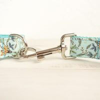 HKM-970195 Floral Print Dog Collar with Drawstring Bow - Polyester Material