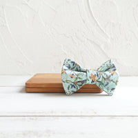 HKM-970195 Floral Print Dog Collar with Drawstring Bow - Polyester Material