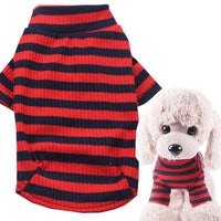 HKM-970195 Striped Stretch Leggings for Pets - Elastic Cotton in Gray/White, Pink/White, Red/Blue, Black