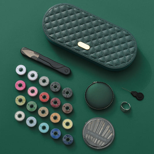 HKM-970323 Compact Hand Sewing Kit with Needle and Thread Box in Durable PET Material