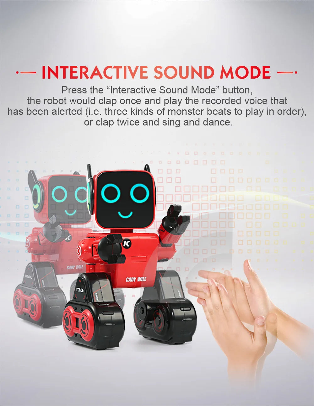 HKM-970323 Interactive Smart Programmable Robot Toy for Kids - Educational Singing and Talking Experience