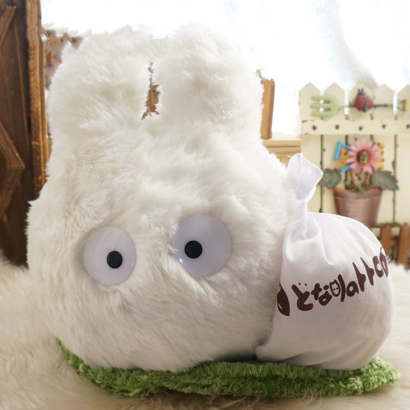 HKM-970387 Large Plush Cartoon Pillow Cushion - White Doll Design with Briquettes, Suitable for Ages 3 and Up