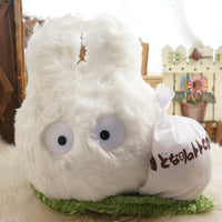 HKM-970387 Large Plush Cartoon Pillow Cushion - White Doll Design with Briquettes, Suitable for Ages 3 and Up