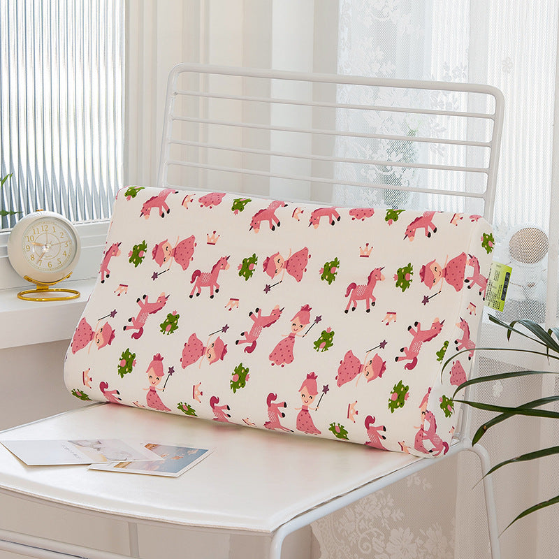 HKM-970451 Children's Natural Latex Rebound Pillow with Fun Prints - Available in Various Sizes and Designs