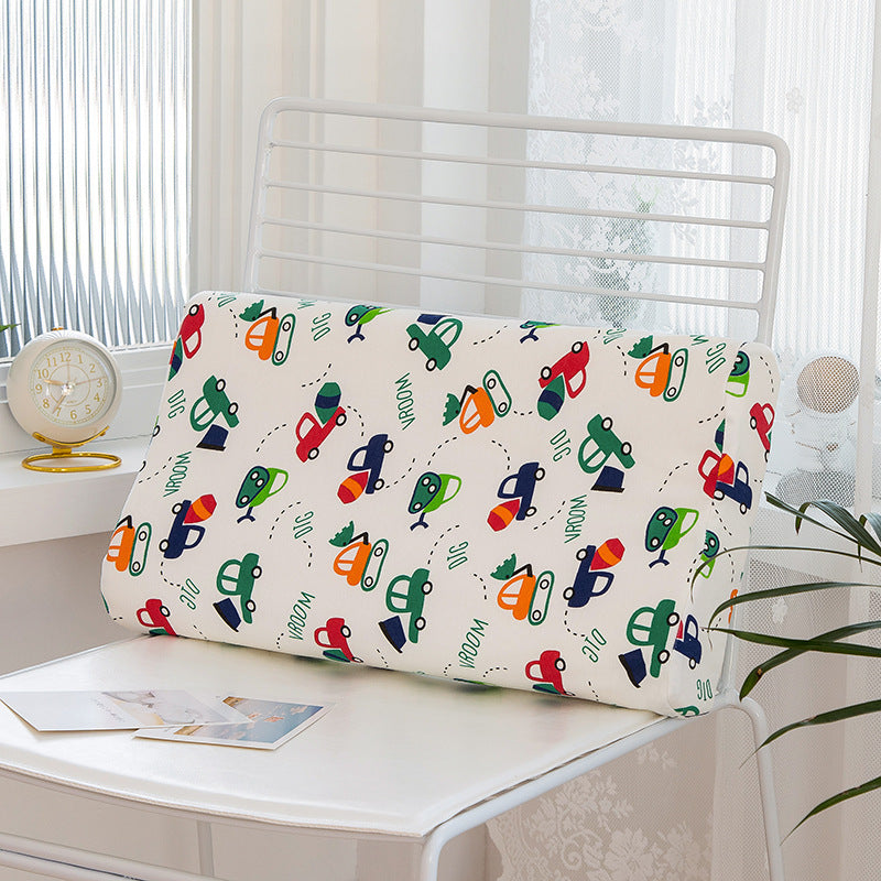 HKM-970451 Children's Natural Latex Rebound Pillow with Fun Prints - Available in Various Sizes and Designs