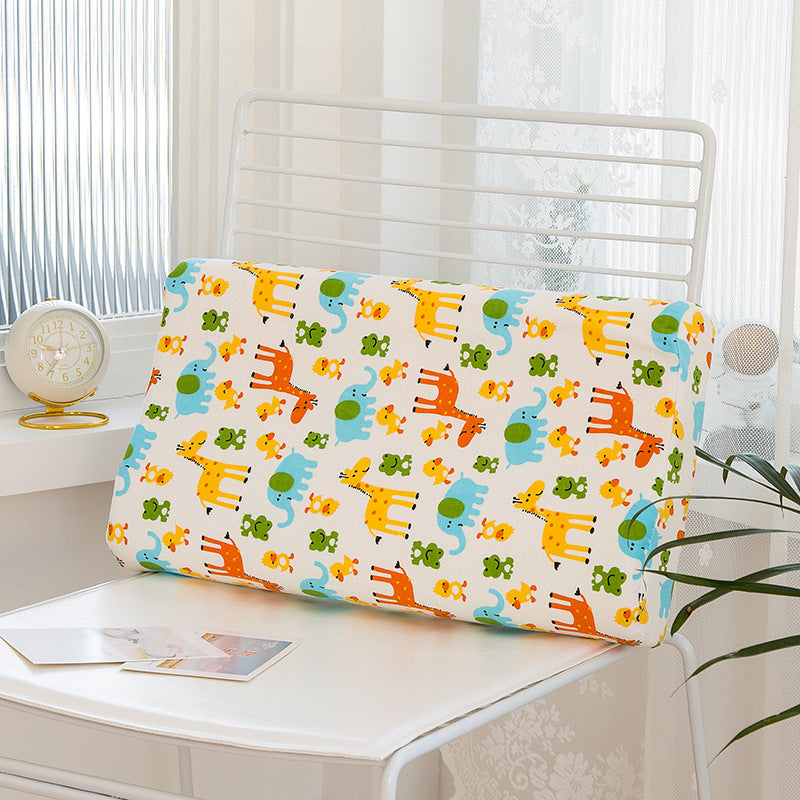 HKM-970451 Children's Natural Latex Rebound Pillow with Fun Prints - Available in Various Sizes and Designs