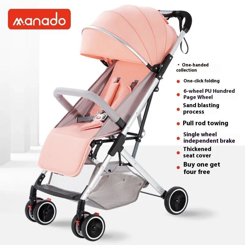 KTX-970515 Aluminium Alloy Frame One-Hand Fold Travel System Stroller with Brake