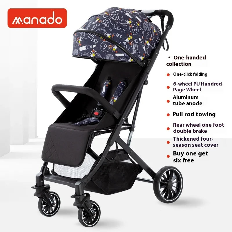 KTX-970515 Aluminium Alloy Frame One-Hand Fold Travel System Stroller with Brake