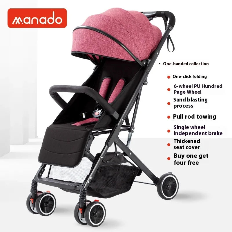 KTX-970515 Aluminium Alloy Frame One-Hand Fold Travel System Stroller with Brake