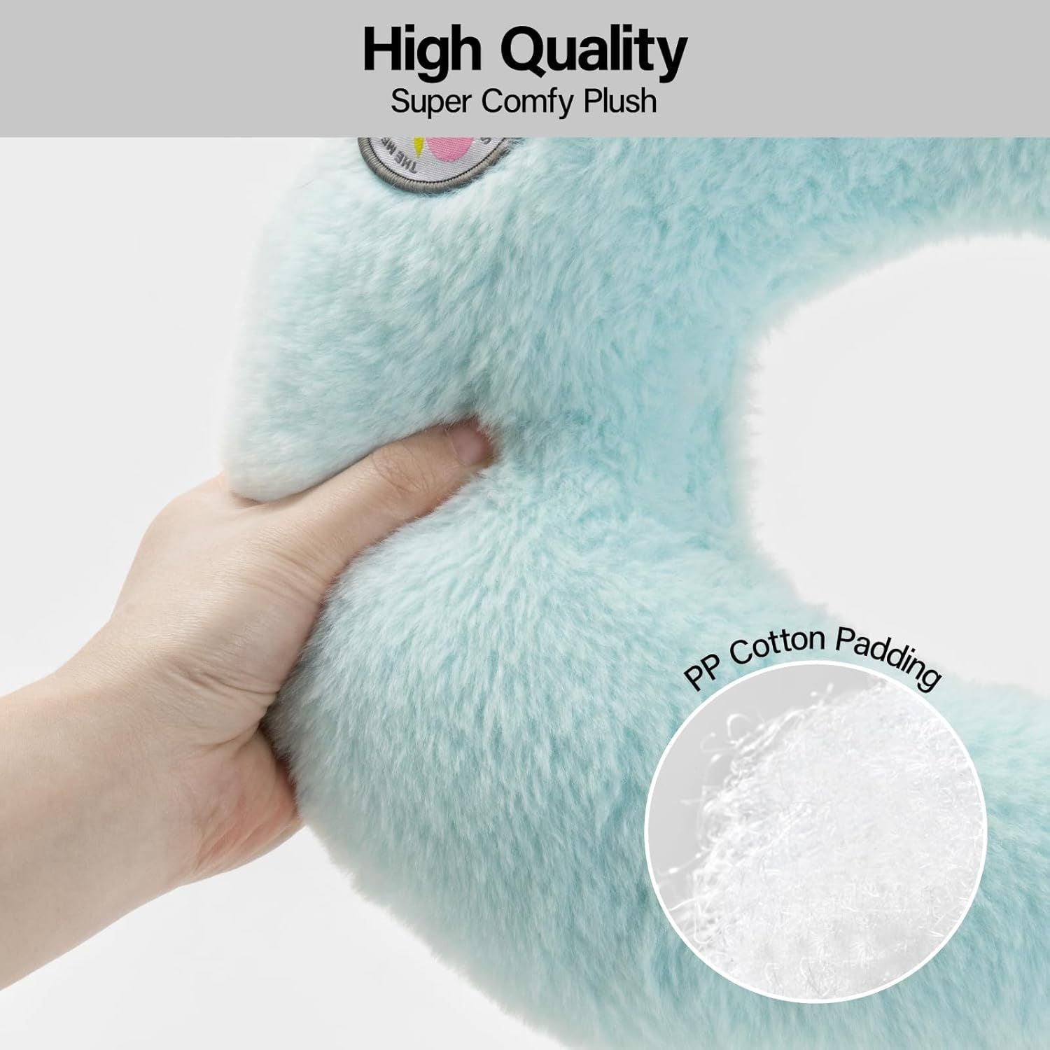 HKM-970515 U-Shaped Orthopedic Pet Pillow for Cats and Puppies - Soft Support with Joint Relief, 10.6x9.8 Inch, Cozy Design in Blue