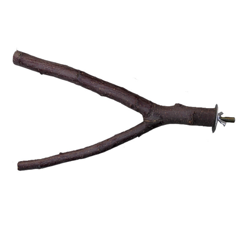 HKM-970579 Rattan Ring Bird Chewing Toy with Wooden Branches for Small and Medium Birds