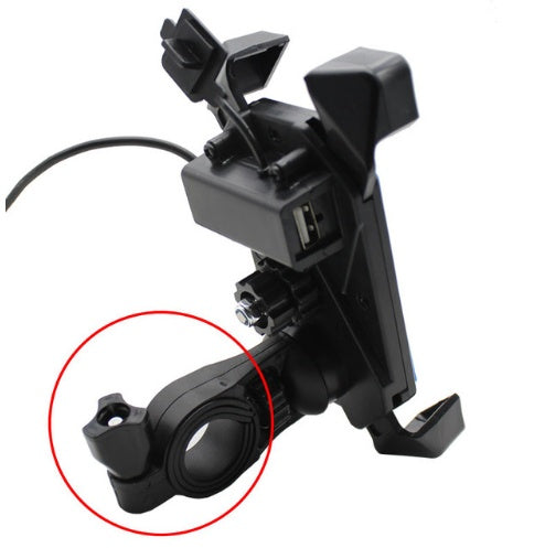 HKM-970707 Universal Motorcycle Phone Holder with Shockproof Design and Electric Charger