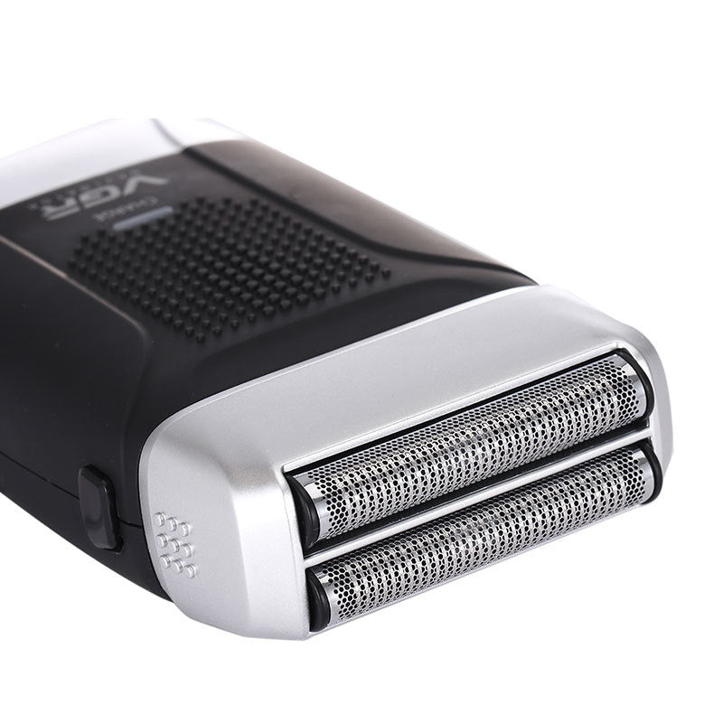 HKM-970835 USB Rechargeable Electric Shaver - Black and Silver, 2-Hour Use, 5W Power, Waterproof Cleaning