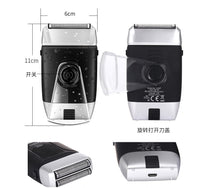 HKM-970835 USB Rechargeable Electric Shaver - Black and Silver, 2-Hour Use, 5W Power, Waterproof Cleaning