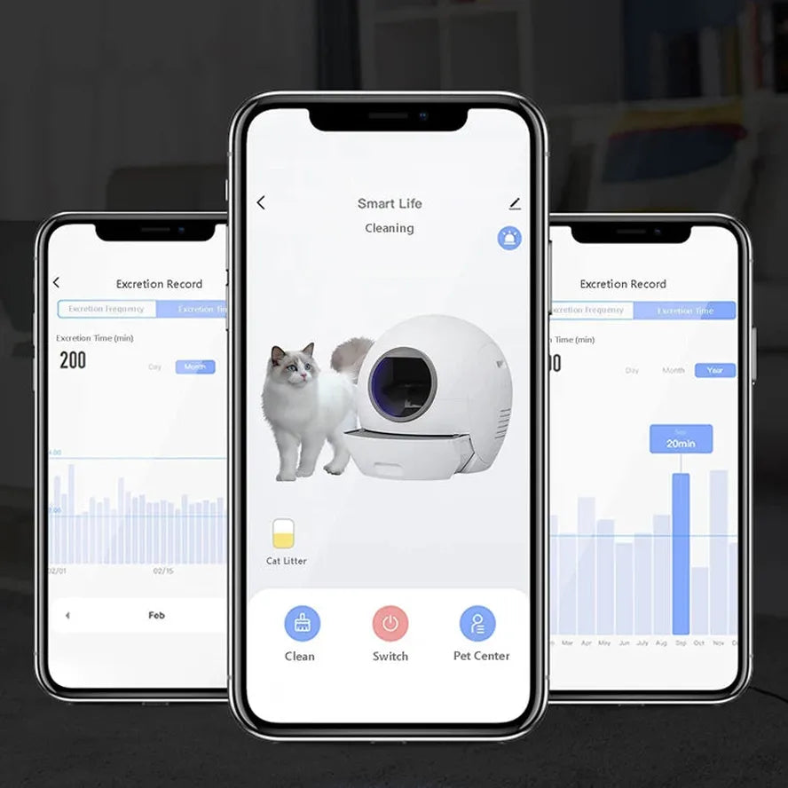 KTX-971091 Automatic Self-Cleaning Cat Litter Box with Odor Control for Multiple Cats