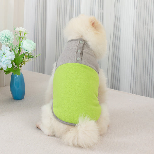HKM-971091 Fluffy Contrast Color Stand Collar Jacket for All Sizes
