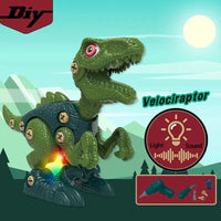 HKM-971283 DIY 3D Dinosaur Puzzle Blocks Toy with Drill for Ages 2-13
