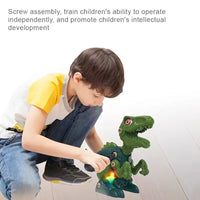 HKM-971283 DIY 3D Dinosaur Puzzle Blocks Toy with Drill for Ages 2-13