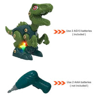 HKM-971283 DIY 3D Dinosaur Puzzle Blocks Toy with Drill for Ages 2-13